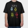 Pop Art Faces 1, Tricou Oversize Barbati (Unisex)