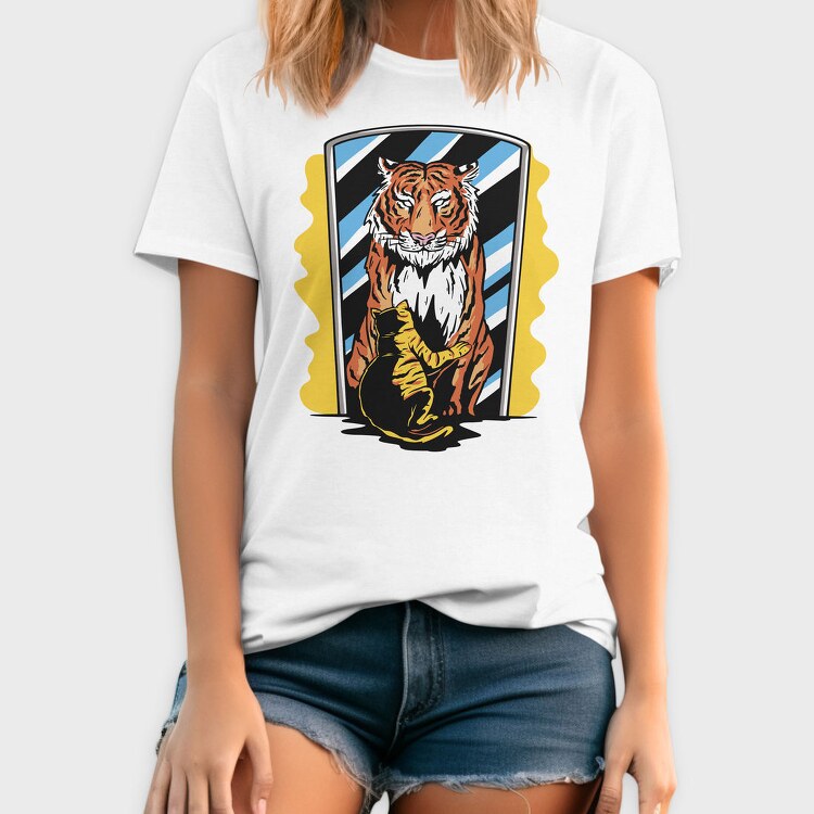 Tiger Cat Embrace, Tricou Barbati (Unisex)