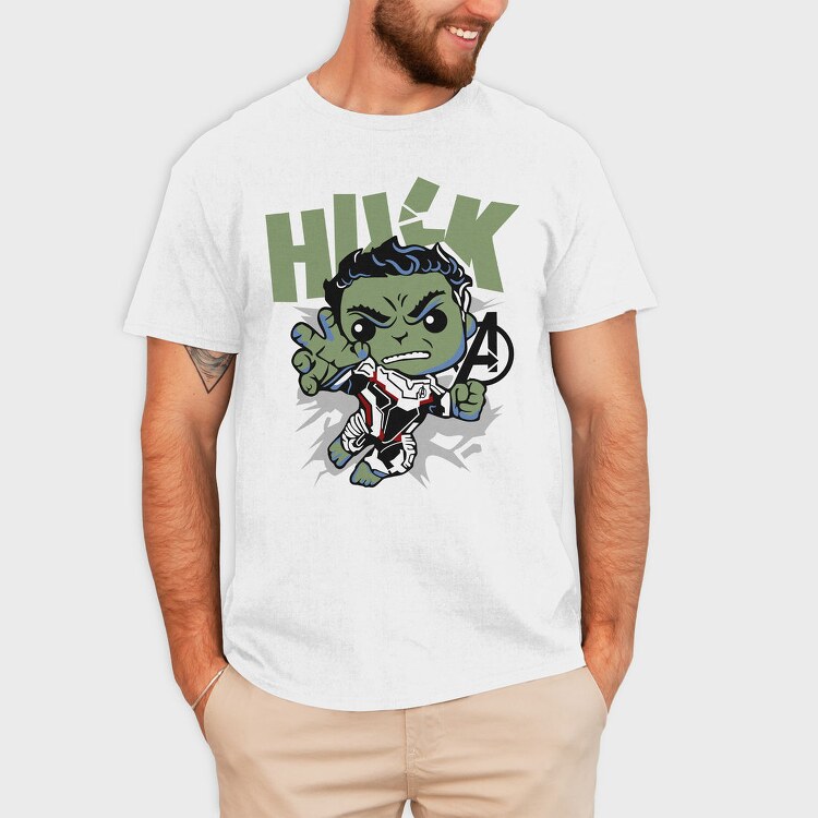 Hulk Avengers Chibi, Tricou Barbati (Unisex)