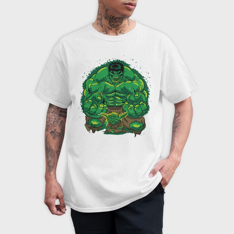 Hulk Yoda Fusion, Tricou Barbati (Unisex)