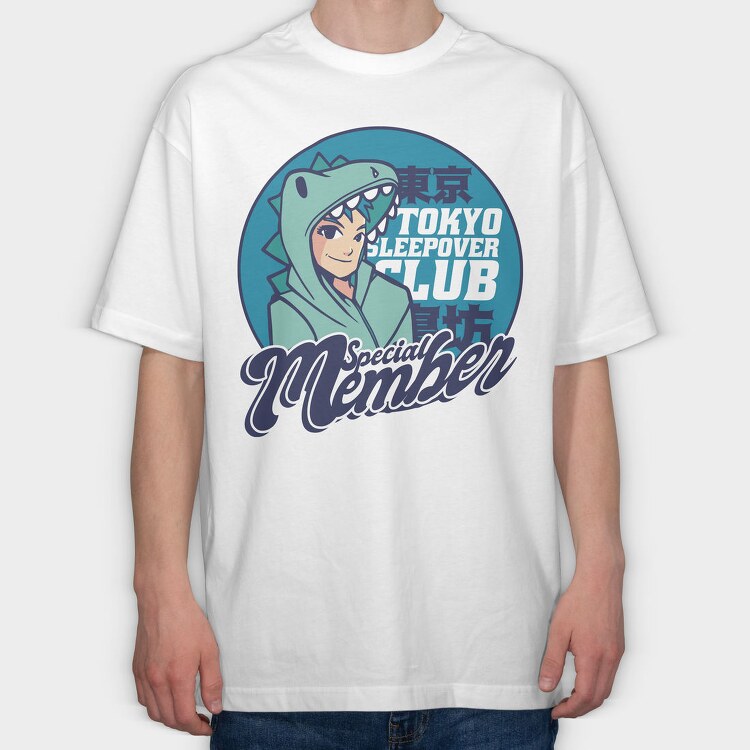 Tokyo Sleepover Club, Tricou Oversize Barbati (Unisex)