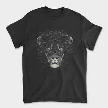 Tricou Barbati (Unisex), Monochrome Lion