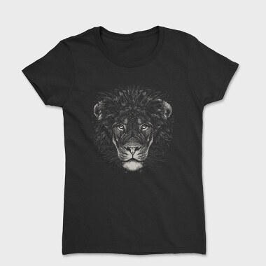 Tricou Femei, Monochrome Lion