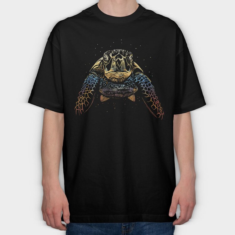 Tortoise Shell Art, Tricou Oversize Barbati (Unisex)