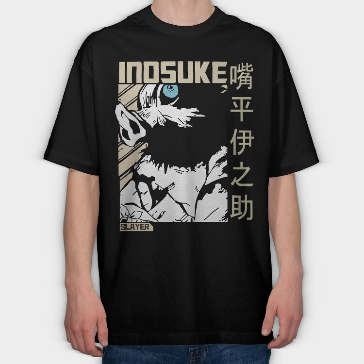 Inosuke Slayer, Tricou Oversize Barbati (Unisex)