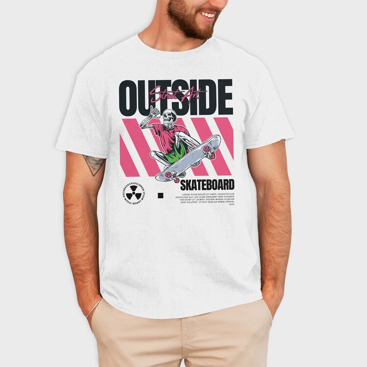 Outside Skateboard 2, Tricou Barbati (Unisex)