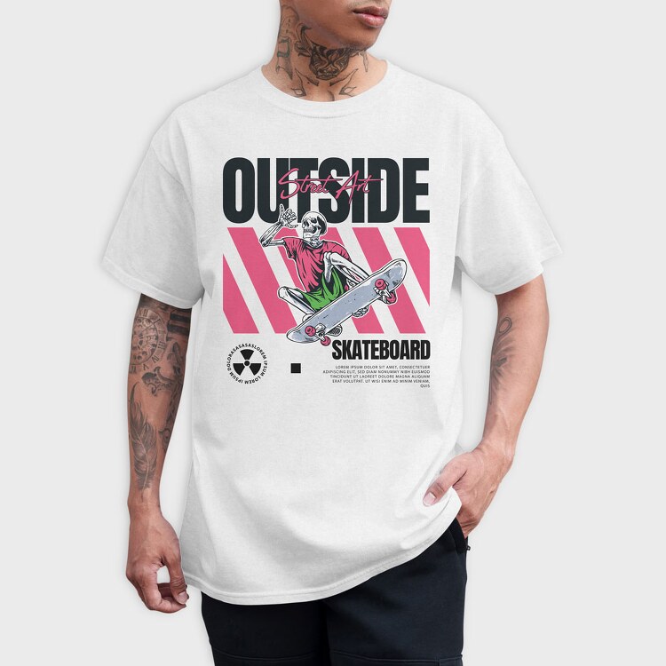 Outside Skateboard 2, Tricou Barbati (Unisex)