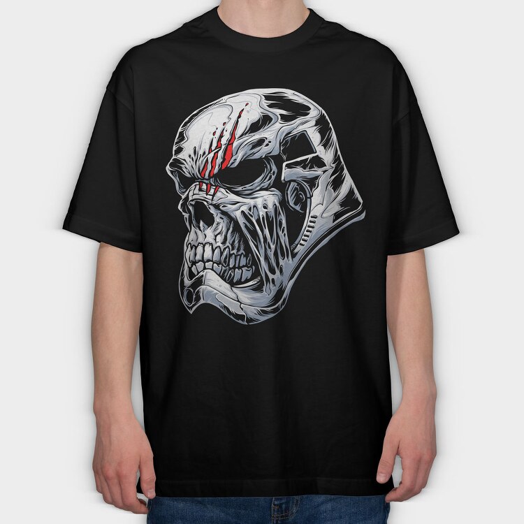 Skull Scream, Tricou Oversize Barbati (Unisex)