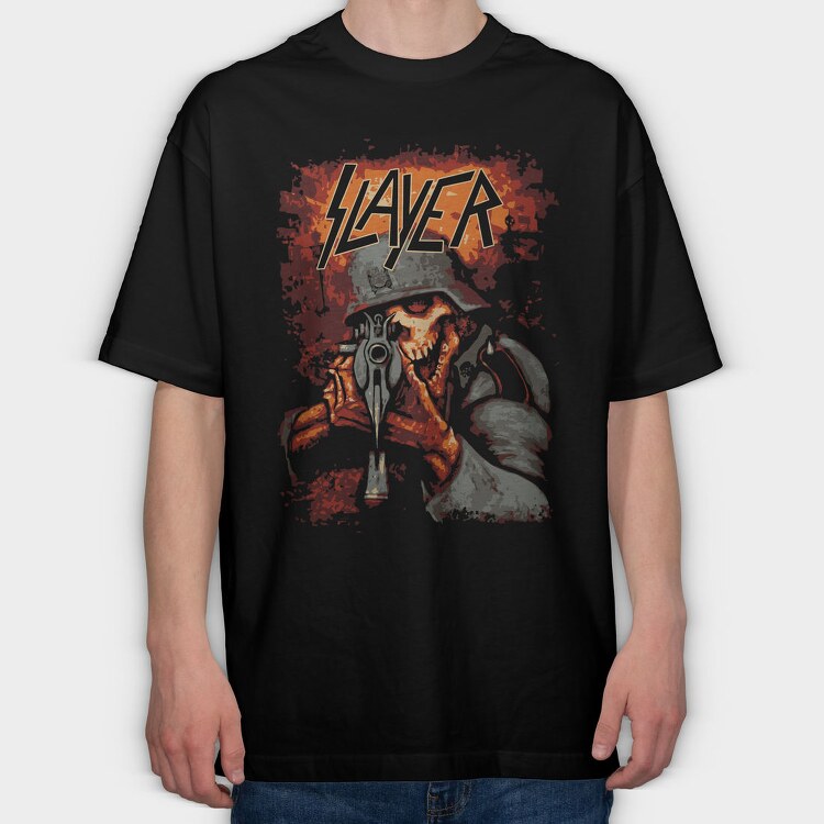 Slayer Skull, Tricou Oversize Barbati (Unisex)