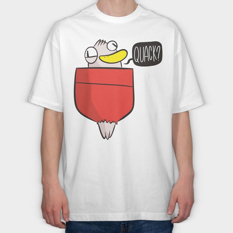 Quack Duck Quack, Tricou Oversize Barbati (Unisex)