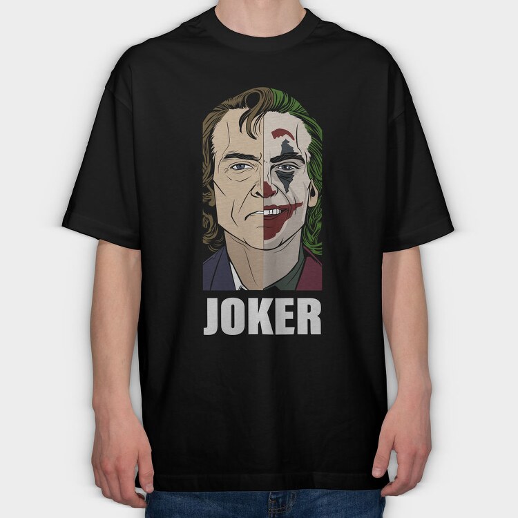 Joker Smile, Tricou Oversize Barbati (Unisex)
