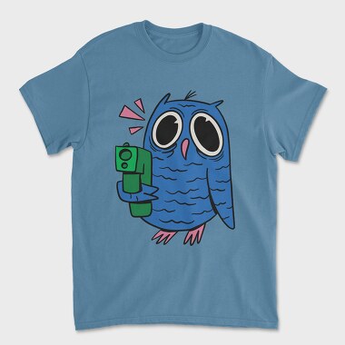 Tricou Barbati (Unisex), Crazy Owl Gun