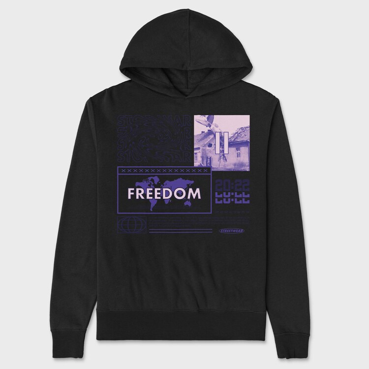 Freedom 1, Hanorac Oversize Barbati (Unisex)