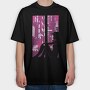 Karaoke Neon City, Tricou Oversize Barbati (Unisex)
