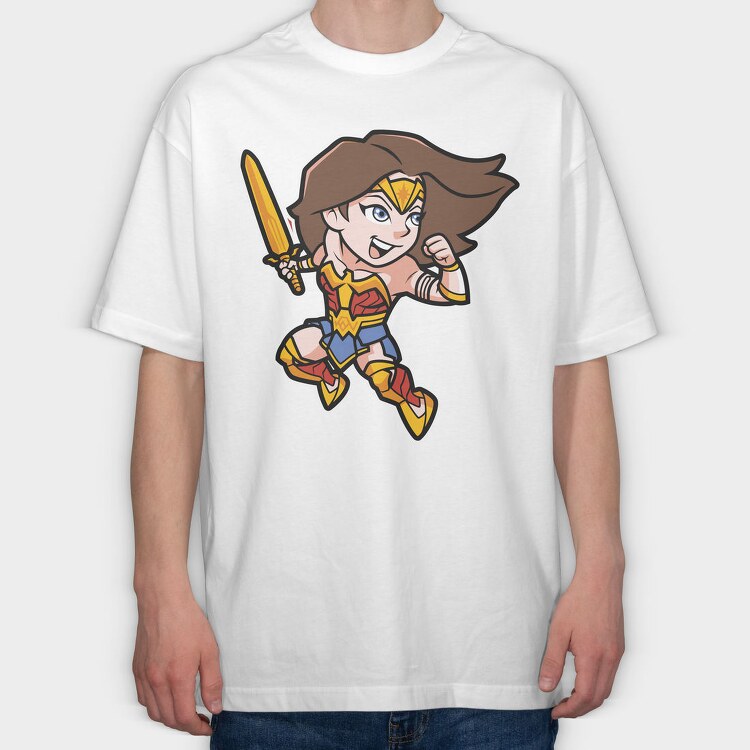 Wonder Girl Warrior, Tricou Oversize Barbati (Unisex)