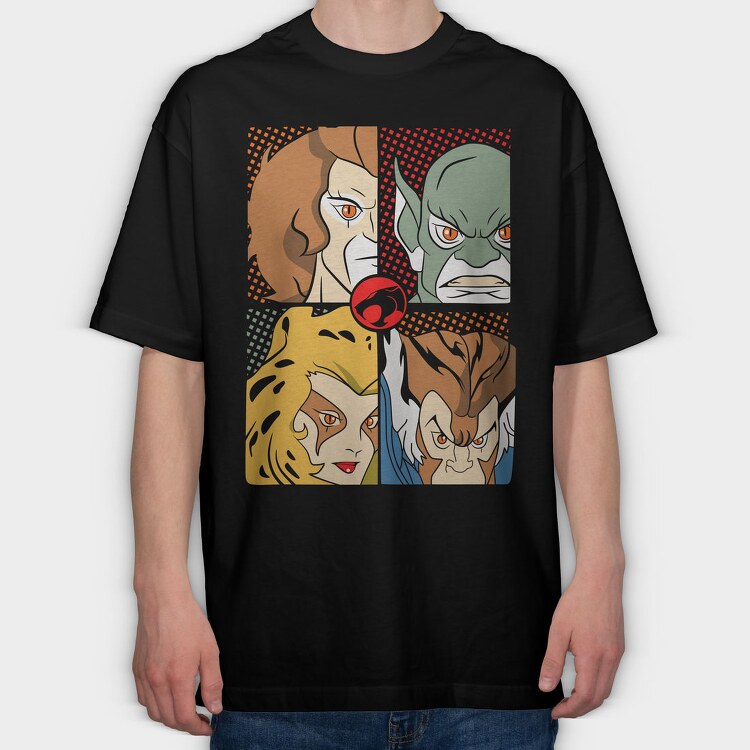 Neon Wolf Howl 10, Tricou Oversize Barbati (Unisex)