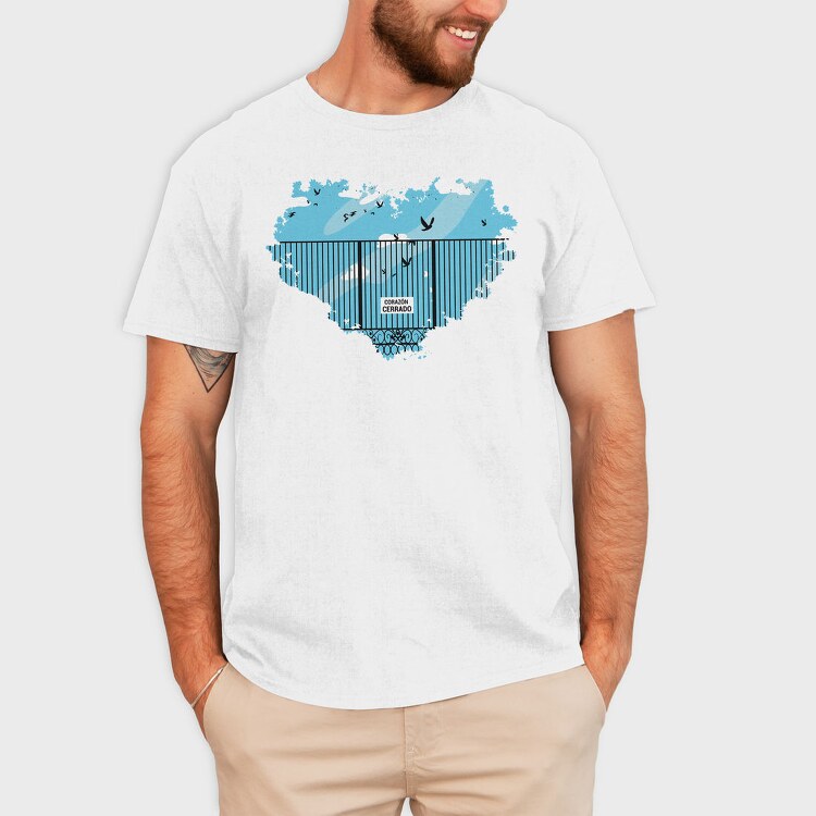 Caged Heart Freedom, Tricou Barbati (Unisex)