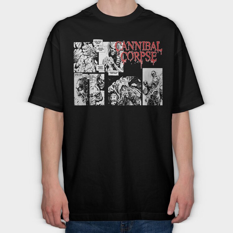 Cannibal Horror Feast, Tricou Oversize Barbati (Unisex)