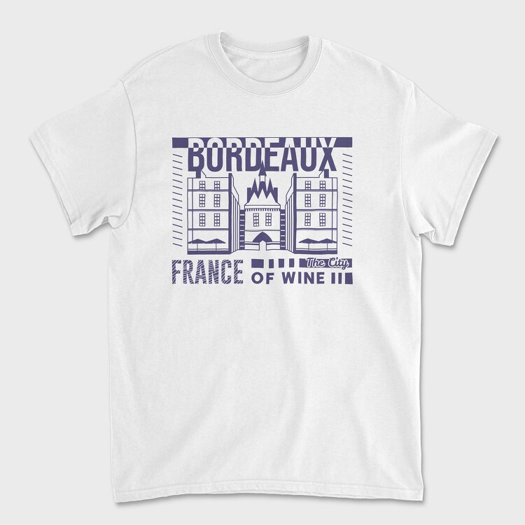Bordeaux, Tricou Barbati (Unisex)