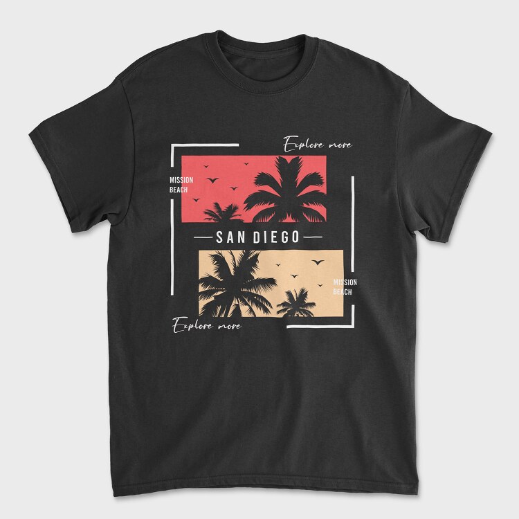 Mission Beach, Tricou Barbati (Unisex)