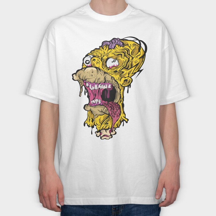 Zombie Mouth Feast, Tricou Oversize Barbati (Unisex)