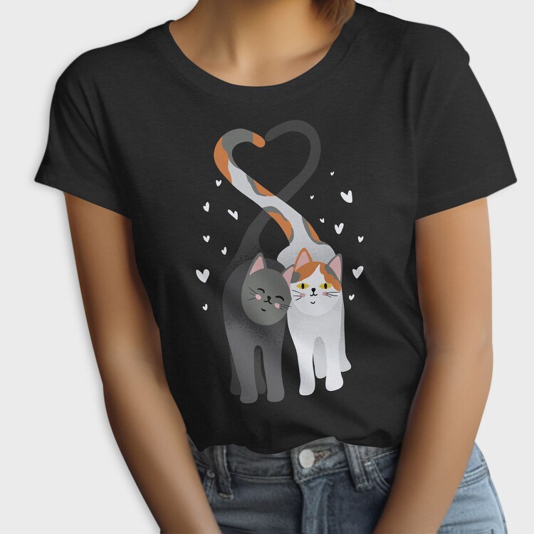 Cat Love Heart, Tricou Femei