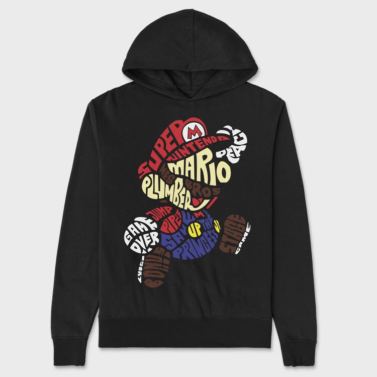 Super Mario Bros Nes, Hanorac Oversize Barbati (Unisex)