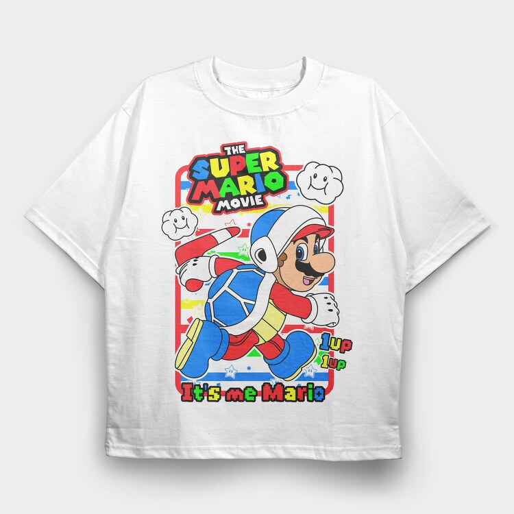 Super Mario Turtle, Tricou Oversize Barbati (Unisex)