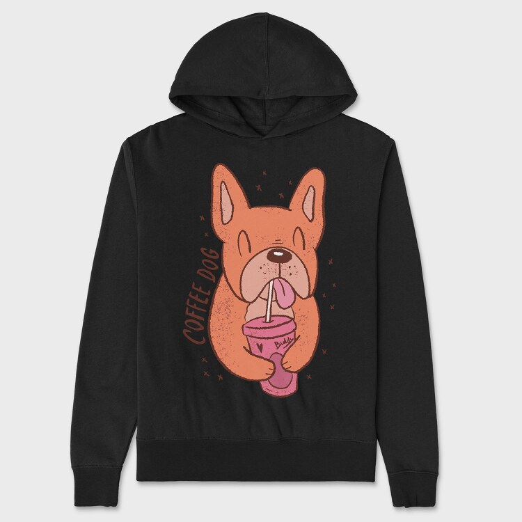 Coffee Dog, Hanorac Oversize Barbati (Unisex)