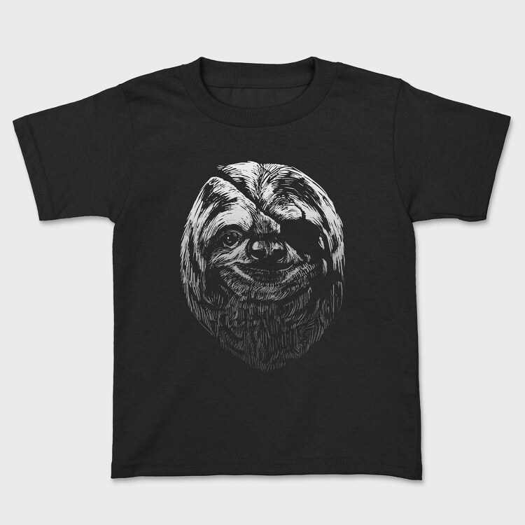 Blindfold Sloth Portrait, Tricou Copii