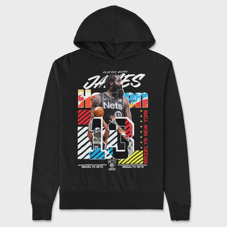 James Harden Nets Design, Hanorac Oversize Barbati (Unisex)