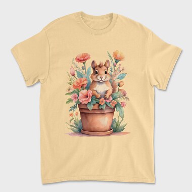 Cottagecore Watercolor Squirrel, Tricou Barbati (Unisex)