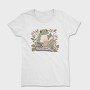 Frog Reading Cottagecore, Tricou Femei