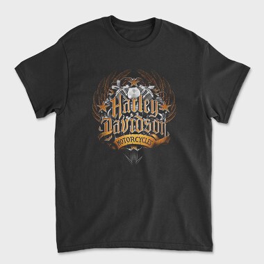 Harley Davidson Wreath Stars Bike, Tricou Barbati (Unisex)