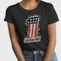 Harley Davidson Flames Stars Flag, Tricou Femei