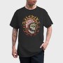 Harley Davidson Flaming Skull, Tricou Barbati (Unisex)