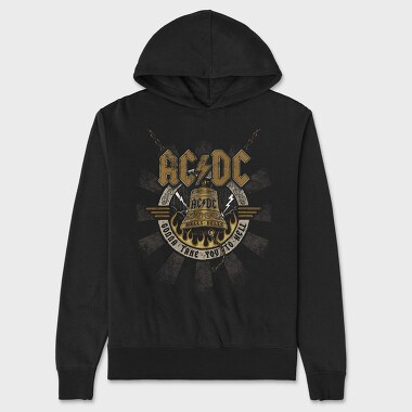 Acdc Bell Flames Eyes 2, Hanorac Oversize Barbati (Unisex)