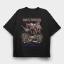 Iron Maiden British Fire, Tricou Oversize Barbati (Unisex)
