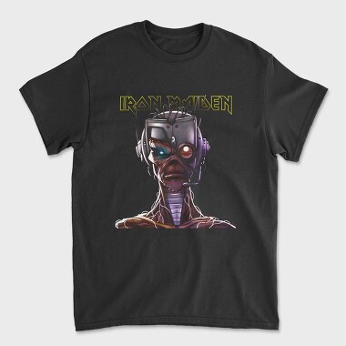 Iron Maiden Robot Face, Tricou Barbati (Unisex)