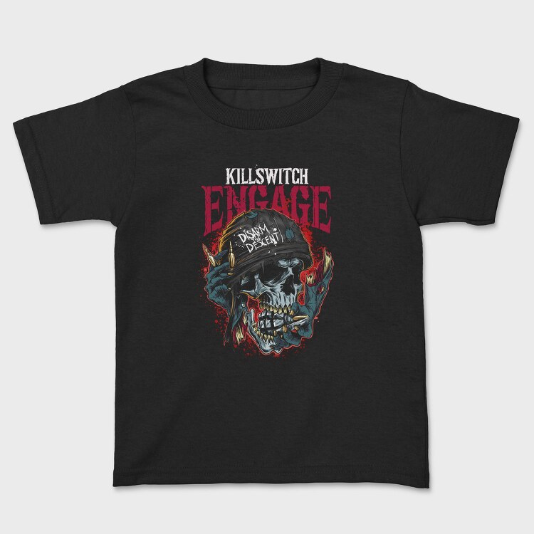 Killswitch Engage Skull Flames, Tricou Copii