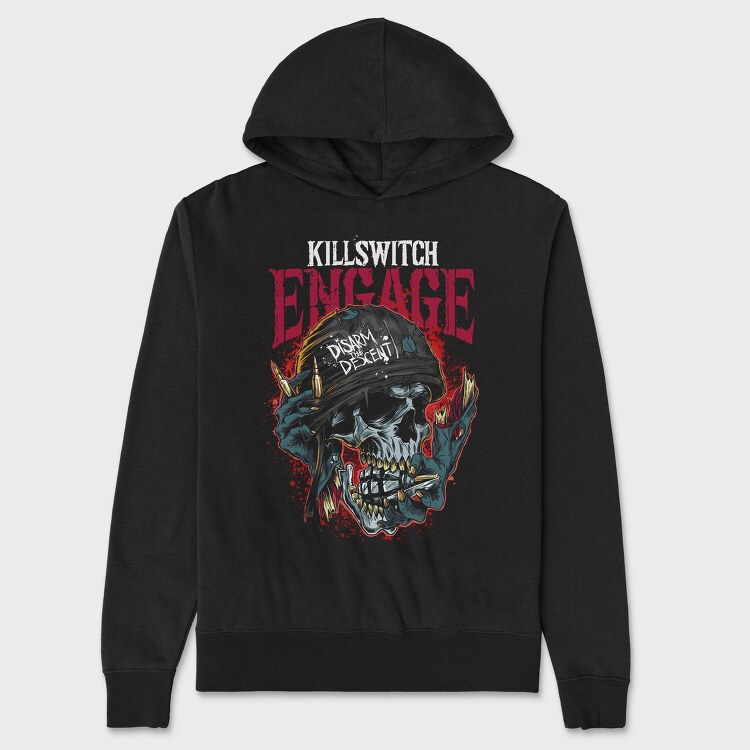 Killswitch Engage Skull Flames, Hanorac Oversize Barbati (Unisex)