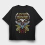 Lynnyrd Skynyrd Eagle Flag Flames 2, Tricou Oversize Barbati (Unisex)