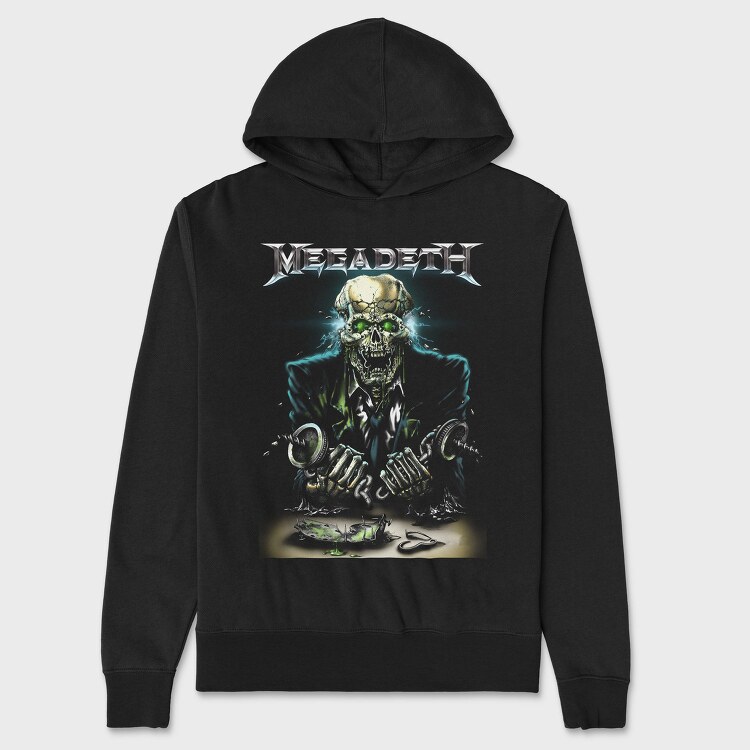 Megadeth Skull Planet Flames 2, Hanorac Oversize Barbati (Unisex)