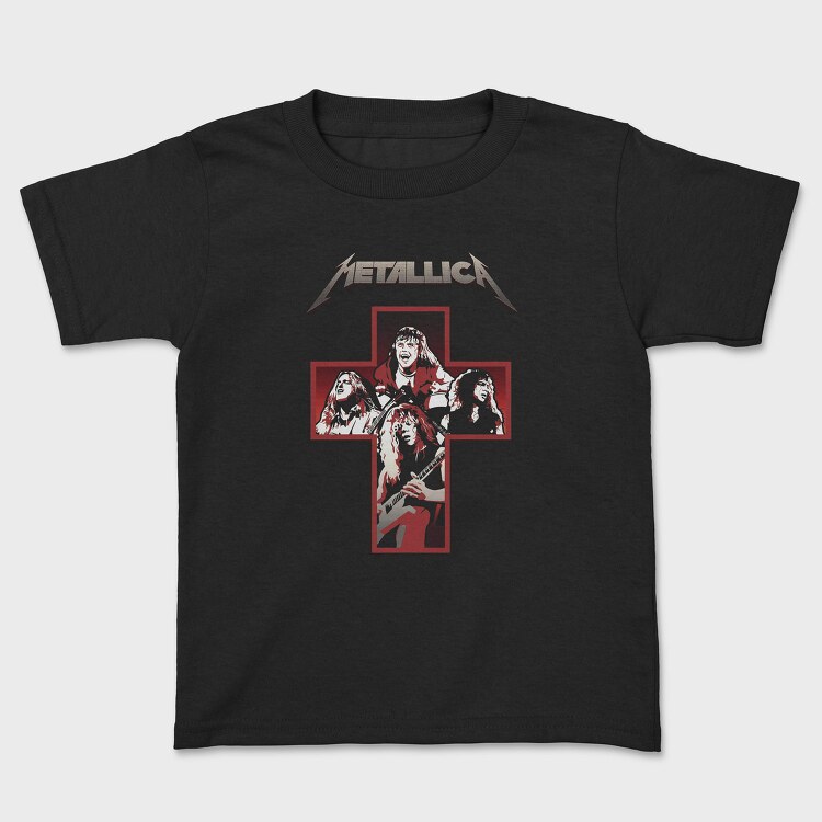 Metallica Cross Red Guitarist, Tricou Copii