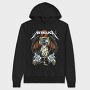 Metallica Eyes Flames Guitarist, Hanorac Oversize Barbati (Unisex)