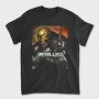 Metallica Skull Flames Red Eyes, Tricou Barbati (Unisex)