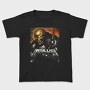 Metallica Skull Flames Red Eyes, Tricou Copii