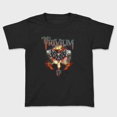 Trivium Skeleton Wings Flames 2, Tricou Copii