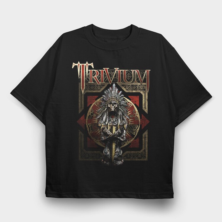 Trivium Skull Swords 2, Tricou Oversize Barbati (Unisex)