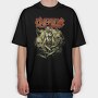 Kreator Skull Flames Eyes 2, Tricou Oversize Barbati (Unisex)